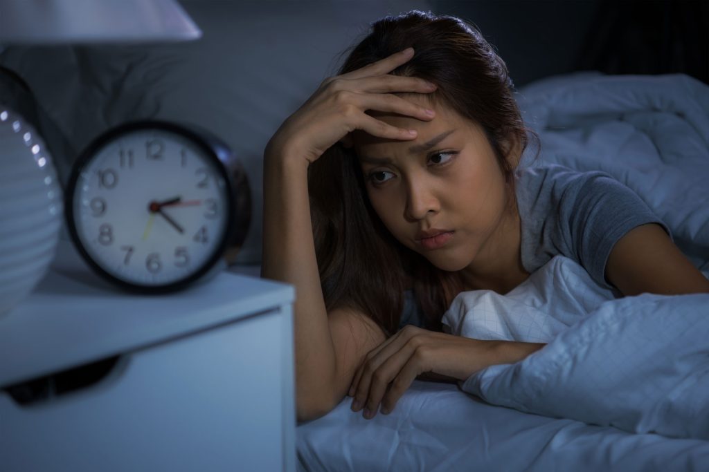 Woman with insomnia