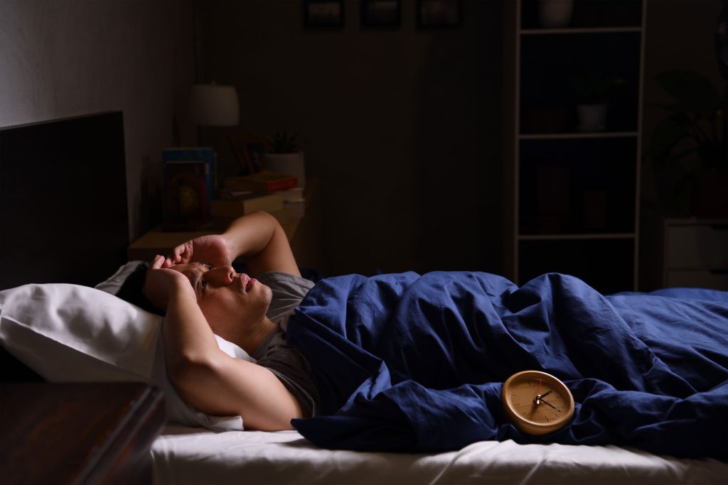 Man with insomnia.