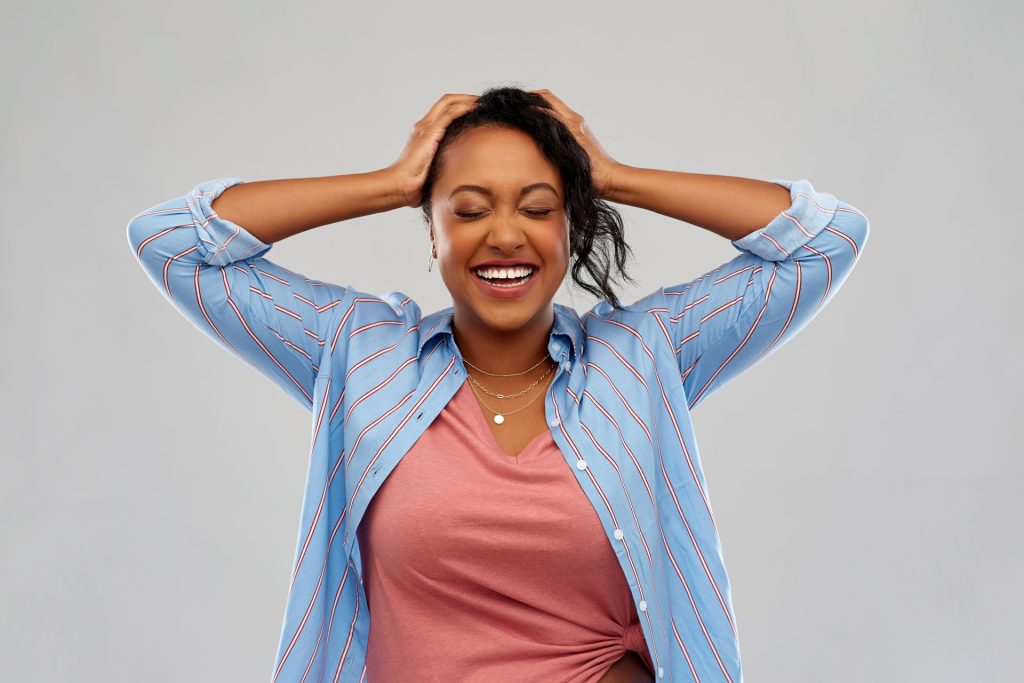 Happy woman.