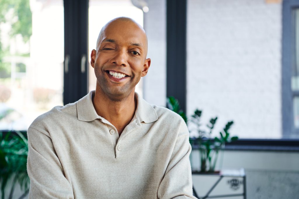Smiling man.